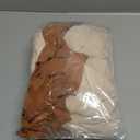 Women's Plus Size Maxi Dress Long Sleeves V Neck Button Down A Line Swing Dress, Beige Orange, 3XL