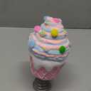 Candy Tree Topper Pastel Dessert Cupcake with Sturdy Spiral Bracket Tree Topper Ornament for Christmas Decorations Holiday Party Home Festive Decor