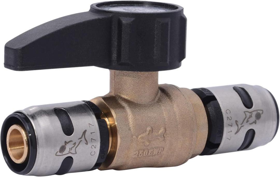 SharkBite 1/2 Inch EvoPEX Ball Valve, Push to Connect Plumbing Fitting, PEX, K22222Z