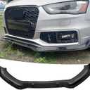 Front Bumper Lip Splitter Spoiler Fit for Audi S5/ A5 S-Line/ A5 B8 B8.5 2008-2017 + S4/ A4 S-Line/ A4 B8 B8.5 2008-2016, 3pcs Accessories Air Chin Body Kit (Gloss Black)