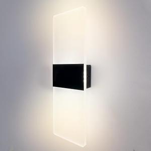 12V RV Modern Acrylic LED Wall Sconce with Switch, Decorative 12Volts RV Interior Light Fixture, Warm White 3400K Bedside Lights for RV Motorhome Camper Trailer