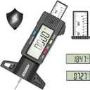 GODESON Digital Tyre Tread Depth Gauge UK,0-25.4 Mm Inch Tyre Guage Digital with Large LCD Display and Tire Tread Depth Measuring Tool for Cars,Trucks,Moto (1 Pack)