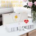 Ctosree 2 Sets Mother's Day Mom Flower Gift Box with 18'' x 7.7'' x 2.7'' Empty MOM Letter Shaped Box Gift Bags Greeting Cards for Mother's Day Birthday Flower and Arrangements(White)