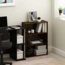 Furinno PASIR Book Shelf, 3-Tier Bookshelf, Storage Shelves Bookcase, 9.7 x 23.7 x 31.5, for Living Room, Bedroom, Home Office, Amber Pine