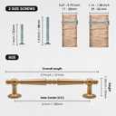 10 Pack Champagne Bronze Cabinet Pulls 5 Inch/128mm Hole Center Zinc Alloy Handles for Drawer Dresser Kitchen Cupboard Bathroom Furniture Hardware