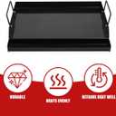18’’ x 12’’ Nonstick Griddle for Gas or Charcoal Grill, Universal Flat Top Great for Parties, Camping & Tailgating