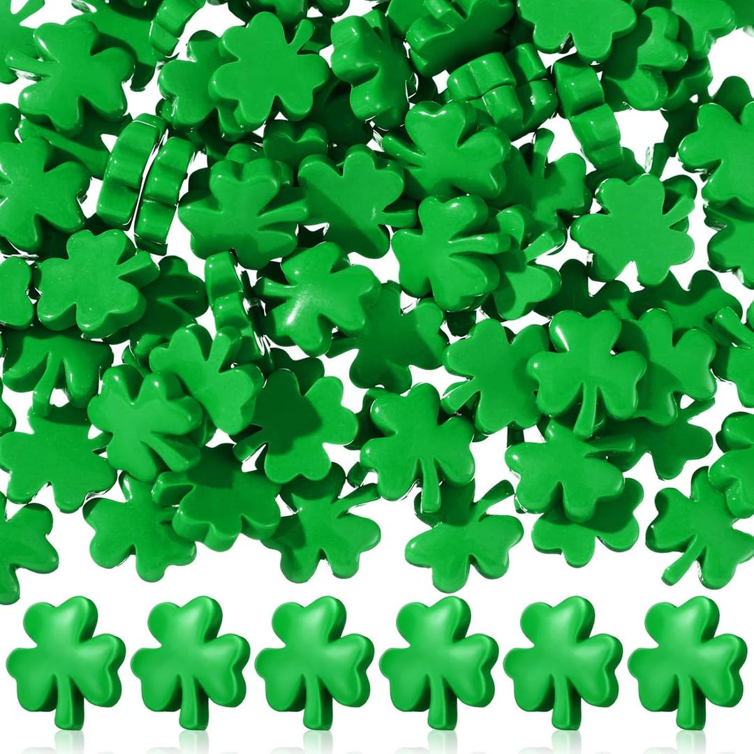 ShinyRelief Mini Resin Clover for St. Patrick's Day Miniature Shamrock for DIY Craft Tiny Resin Clover DIY Good Lucky Making St. Patrick's Day Home Desktop Decor(50 Pcs)