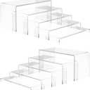 ANDGOO 10 Pack Large Acrylic Display Stands, 2 Set(10L~11L~12L) Perfume Stand Organizer, Clear Cupcake Stand, Display Risers for Retail Stores Special Events Exhibitions Home Decoration