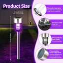 4 Pcs Solar Bug Zapper Outdoor,Purple Light,Cute Black | Mosquito Repellent, Solar Powered, High Voltage Electric, Waterproof, Fly Insect Killer, LED Lamp, for Patio Yard Garden