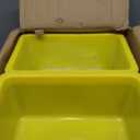 Zonon 12 Pcs Plastic Cubby Bins Office Storage Container Storage Bins Plastic Organization with 1 Pack Self Adhesive Label for Library Office Home Nursery(Cute Colors)