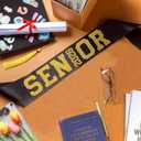 10Pcs Black Senior 2026 Satin Sashes with Gold Glitter Letters- 2026 Graduation Celebrations Sashes - Senior Cheer Sash - Cheerleader Sash - Class Competition Sashes