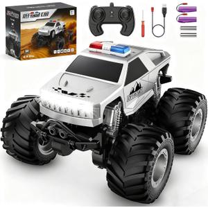 Remote Control Car, All Terrain Remote Control Truck, RC Cars with 360 Degree Spins, Pickup-Style Toy Car with Light, Rechargeable RC Truck for Boys Girl Kids 4-7 8-12 6-8