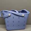 Armerssi Rubber Tote Bag For Women Large Rubber Beach Bag Waterproof Washable Handbag Durable Tote Bag Beach Swimming Travel