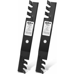 QWD GY20850 Mower Blades 2 Pack for John Deere 42 Inch Deck, Gator Mulching Blades with 7 Point Star Center Hole, Replacement for GX22151 AM141033, Fits D100 D105 D110 D125 D130 S100 E100 E130 LA115