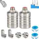 Float Valve, 2 Pack 1/2" 3/4'' Auto Fill Shut off Water Tank Float Valve, 304 Stainless Steel Fully Automatic Water Level Control Valve, Float Valve for Water Tank(2 pcs)