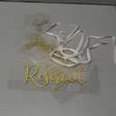 Blulu 6 Pcs Reserved Signs for Wedding Chairs Acrylic Tag Hanging with Ribbon for Wedding Reserved Signs for Important Events Church Pews Chair and Restaurant(Gold)