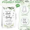 Seenelling 45 Pcs Baby Shower Decorate Ducks Game Set Includes Baby Shower Game Sign 32 DIY White Blank Rubber Ducks 12 Paint Marker for Gender Revel(Leaves)