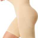 Nebility Tummy Control Shapewear for Women Butt Lifting Shapewear High Waist Body Shaper Shorts Seamless Thigh Slimmer S