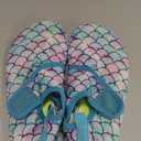 HIITAVE Kids Water Shoes Non-Slip Beach Swim Barefoot Quick Dry Aqua Pool Socks for Boys & Girls Toddler (1-1.5 Little Kid, Tp Aqua/Mermaid Scales)