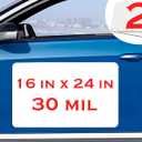 Car Magnet Sheet 16" x 24" 2 Pack - White Blank Automotive Magnets for Company Advertising, Print or Sticker - Strong Non Adhesive Vinyl Magnetic Sheets for Cars, Truck Decals, Van Advertisement Signs