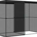 Outsunny 8' x 4' x 6' Crop Cage, Plant Protection Tent with Zippered Doors for Vegetable Garden, Backyard, Black