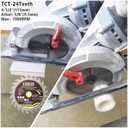 4-1/2" Circular Saw Blades Set,6pcs HSS/TCT/Diamond Saw Blades for Cutting Wood Metal Plastic Tile 3/8 inch Arbor