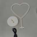 BHCLIGHT Pink Heart Neon Sign, Valentines Day LED Neon Light Battery Operated or USB Powered Valentines Pink Heart Lights, Table Lamp for Galentines Day Decorations, Wedding, Gifts for Women, Lover