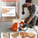 VEVOR 12 inch Vinyl Floor Cutter, 12mm Thick Laminate Flooring Cutter with Upgraded Labor-Saving Aluminum-Alloy Lever, Telescoping Support Plate, Cuts Certain Engineered Wood, LVT, VCT, SPC, LVP, WPC, 12 in Wide X 12 Mm Thick