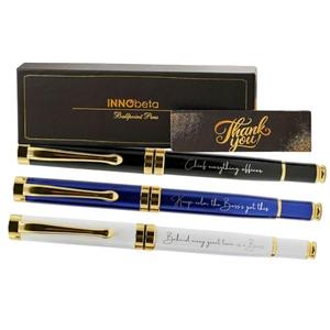 InnoBeta Boss Gifts, Ballpoint Signature Pen Set of 3, Perfect Gifts Idea for Men/Male in Boss Day, Birthday, Christmas, Appreciation, Office - Chief