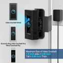 Wired Ring Doorbell Mount, No Drill Anti-Theft Camera Mount with Angle Mount and Power Cord, Compatible with Ring Wired, Adjustable Angle 0-70 (Doorbell Not Included, Not Compatible with Blink/Eufy)
