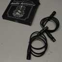 Short XLR Cables 3.3ft 2 Pack, Gold Plated 3-Pin Connectors from Rean-Neutrik Sub Brand, Kevlar-Reinforced Nylon Braided & OFC Shielded XLR Male to Female Balanced Microphone Cord for Mixer, Amp, DAC