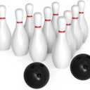 Kids Bowling Set, Bowling for Kids 2-5, Family Indoor Sports Games, Toddler Plastic Bowling pins Toys, Parent Child Interaction/Preferred for Birthday Parties.(10 Bottles, 2 Balls)