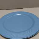 2 blue like round plates