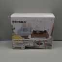 Vinyl Record Player with Speakers,3 Speed Turntable with Latest Bluetooth 5.3, Aux Input, Headphone Jack, RCA Output and Auto Stop, Mirror Vintage Wooden Brown