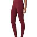 Colorfulkoala Women's Dreamlux High Waisted Workout Leggings 28" Inseam Full Length Yoga Pants (S, Cabernet)