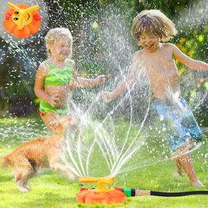 Water Sprinkler for Kids Toddlers Sprinklers with Roating Spray Nozzles Attaches Garden Water Hose Outdoor Play Outside Toys 3-4 Summer Backyard Lawn Game Yard Water Toy for Kids 3-5 4-8 Boy Girl, Large