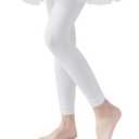 EPEIUS Ballet Tights for Girls Footless Dance Tights Toddler Soft School Stockings Kids Leggings Pantyhose, Size 3-5T
