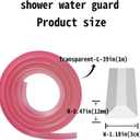 39in-Shower Threshold Water Dam,Shower Water Guard,Flexible Waterproof Splash,Self-Adhesive-Easy Install,for Use in Thresholds of Bathrooms and Kitchens Countertop Bedrooms(Transparent)