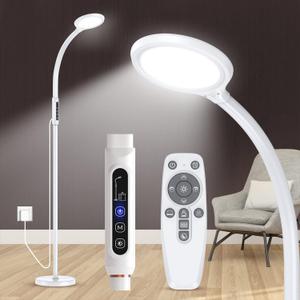 Light Therapy Lamp 11000 Lux, LED UV-Free Sunlight Lamp,Full Spectrum Happy Therapy Lamp with 10 Adjustable Brightness Levels, 2 in 1 Retractable Floor Light Therapy Lamp (White)