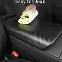 Frani Center Console Armrest Cover Designed for Tesla Model 3 Highland 2024-2026 and Model Y Juniper 2026 Refresh,Non-Slip Designed with EZ Snap On Install-Carbon Fiber Texture