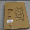 5 Tiers Shoe Rack Organizer for Closet Shoe Holder Storage Narrow Plastic Vertical, Free Standing Shoe Rack Shelf for Entryway Stackable Stability DIY, Grey