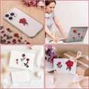 312 Pcs Red Roses Stickers, 24 Sheet Transparent Flower Stickers for Scrapbooking,Waterproof Flower Stickersfor Scrapbooking Notebooks Card Making Journaling Water Bottle Poster Decoration
