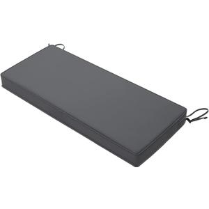 Favoyard Outdoor Bench Cushion 48 x 18 Inch Waterproof Patio Furniture Cushions 3-Year Color Fastness Garden Sofa Settee Couch Swing Pads with Handle and Adjustable Straps, Dark Gray