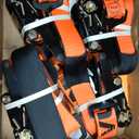 Pro Series Orange Axle Tie Down Combo Strap with Snap Hook Ratchet 2 Inch x 114 Inch 4 PCS 3,300 Pounds Safe Working Load (Does not apply)