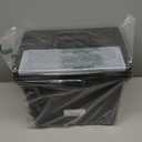 IRIS USA File Box with Lid File Organizer for Letter File w/Organizer-Lid, Plastic Mobile Filing Organizer, Water Resistant Document Box, Portable File Box with Handle, Secure Buckle, Lockable, Black