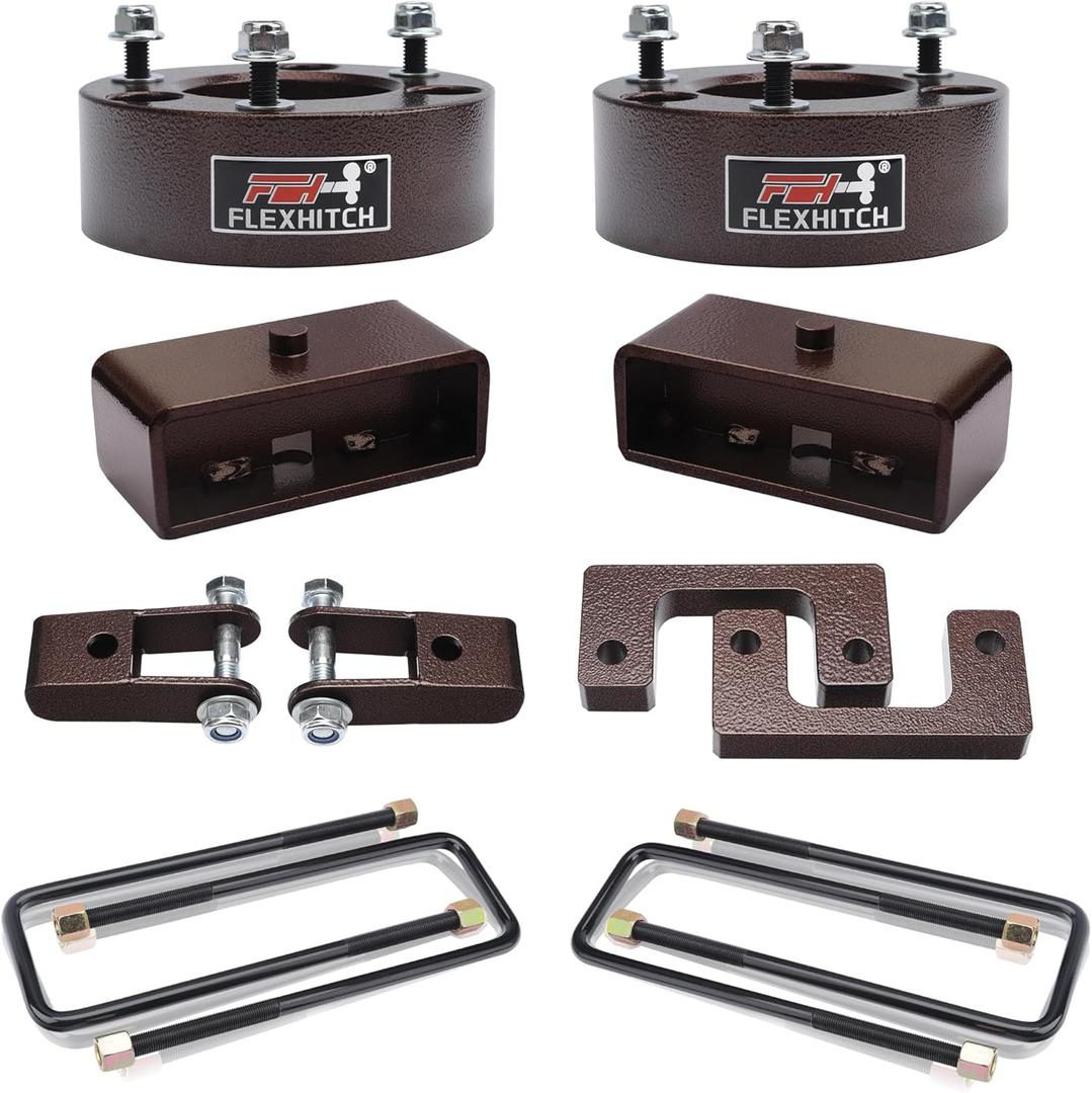 3.5" Front + 3" Rear Full Leveling Lift kit Compatible with 2007-2018 Silverado 1500 Sierra 1500 2WD/4WD, 2019-2024 Silverado/Sierra 1500 2WD, Include Rear shock extensions