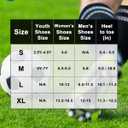 CWVLC Soccer Socks for Kids Youth Adult, Cotton Football Softball Baseball Socks (Black, XL)