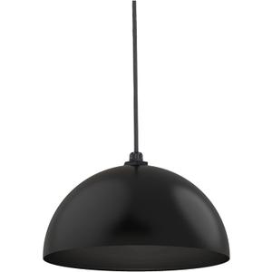 Steel Lighting Co. Brentwood Pendant Light | Ceiling Mounted | 14 inch Round Dome | Modern Contemporary Farmhouse Style Made in America | Black Cord | Matte Black Exterior/Matte Black Interior Steel Lighting Co. Brentwood Pendant Light | Ceiling Mounted | 14 inch Round Dome | Modern Contemporary Farmhouse Style Made in America | Black Cord | Matte Black Exterior/Matte Black Interior