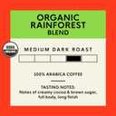 2 x San Francisco Bay Whole Bean Coffee, Organic Rainforest Blend (32 oz Bag), Medium-Dark Roast, USDA Organic Coffee Beans (EXP 06/25/26)