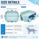 61" Foldable Dog Bath Pool, Non-Inflatable Hexagonal Pet Bath Tub for Medium to Large Dogs, Thickened PVC Collapsible Dog Pool with Drain Hole, Non-Slip Base, Portable Outdoor Wash Station